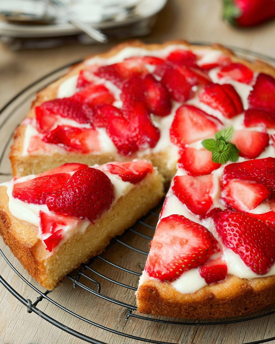 Erdbeerkuchen mit Rührteig