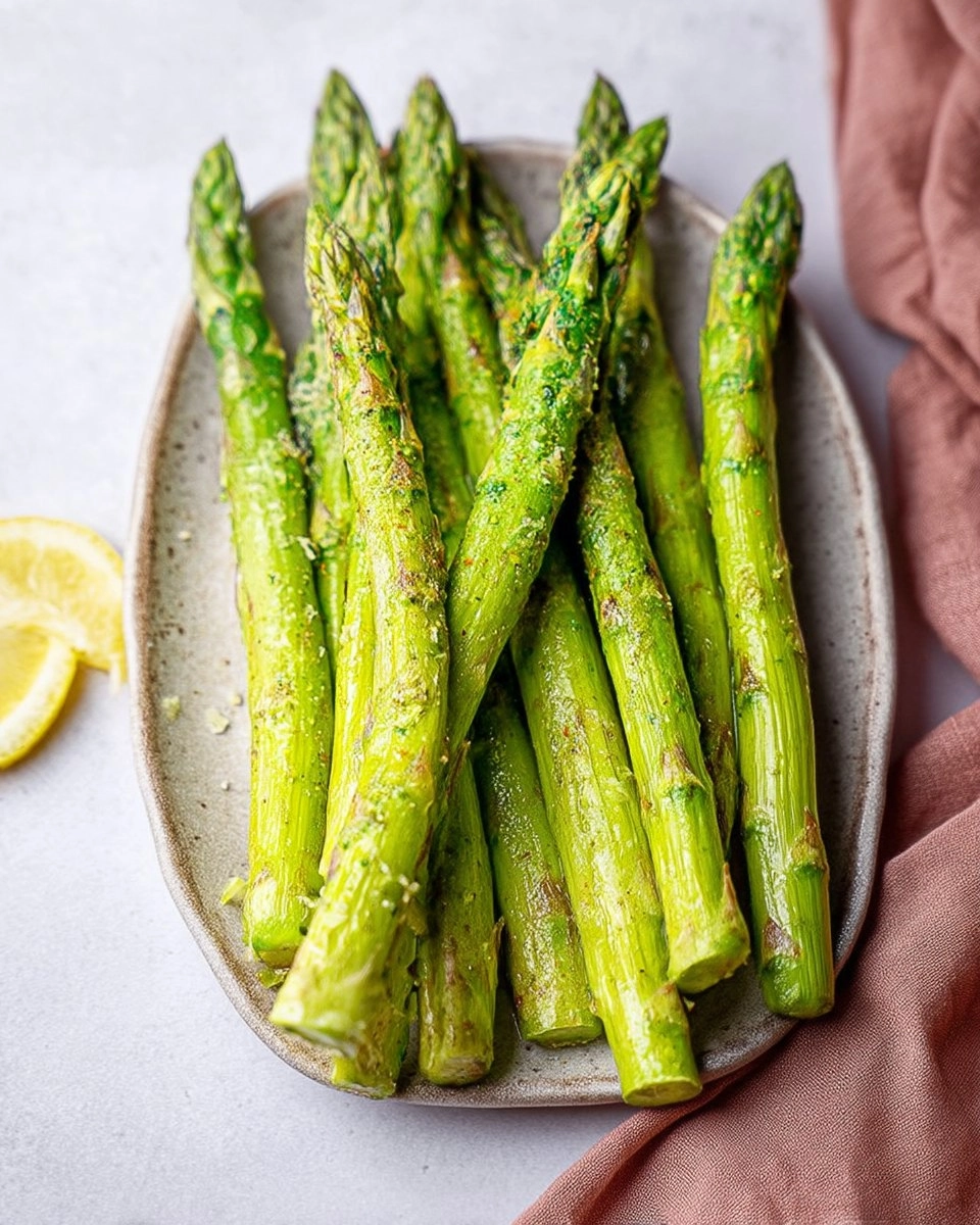 Grüner Spargel aus der Heißluftfritteuse