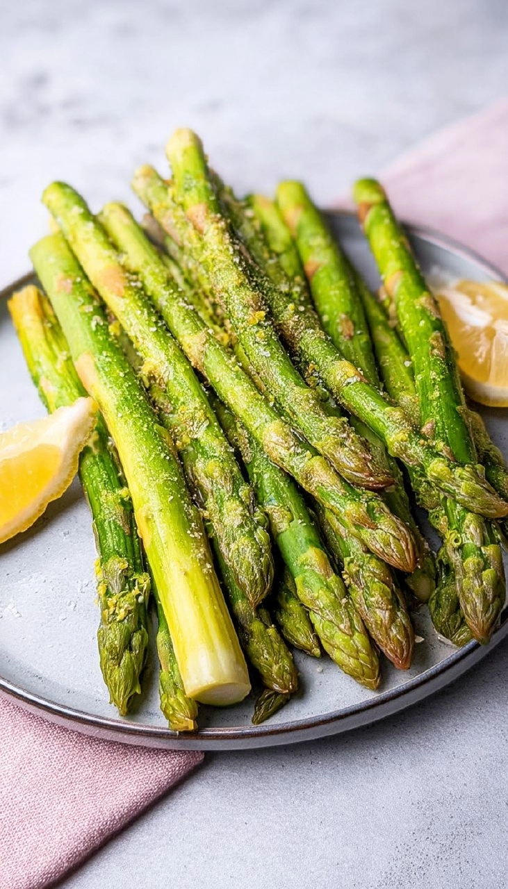 Grüner Spargel aus der Heißluftfritteuse