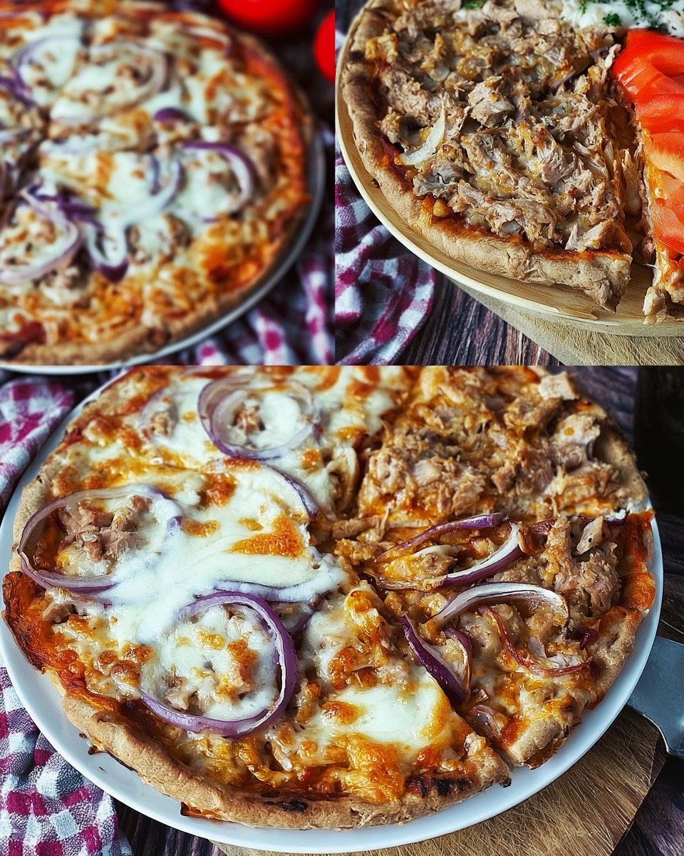 High Protein Pizza mit Thunfisch