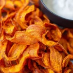Karottenchips-aus-dem-Airfryer-mit-cremigem-Protein-Dip-Rezept