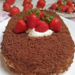 Maulwurfkuchen-mit-Erdbeeren-Rezept