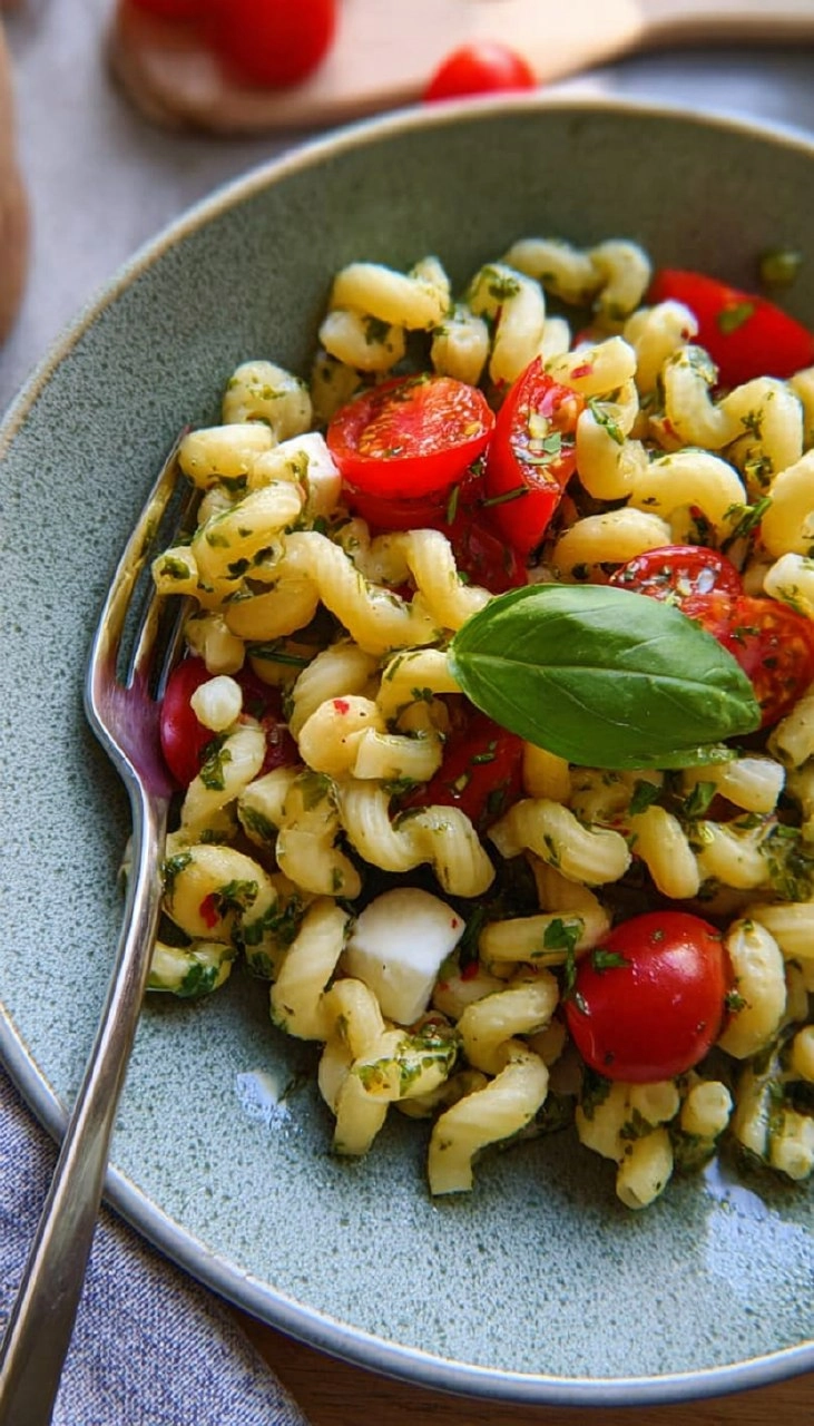 Mediterraner-Nudelsalat-mit-Pesto-Rezept