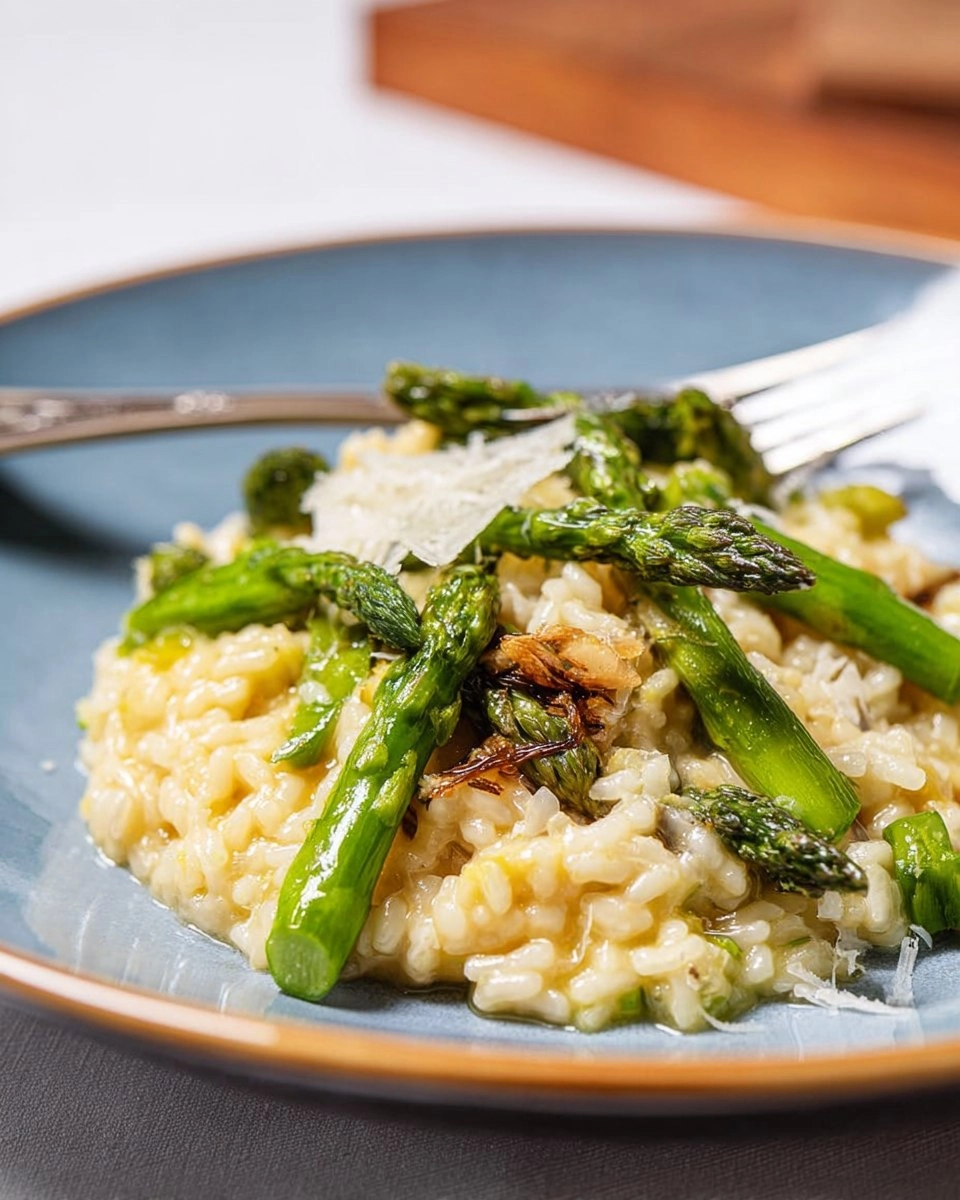 Risotto mit grünem Spargel