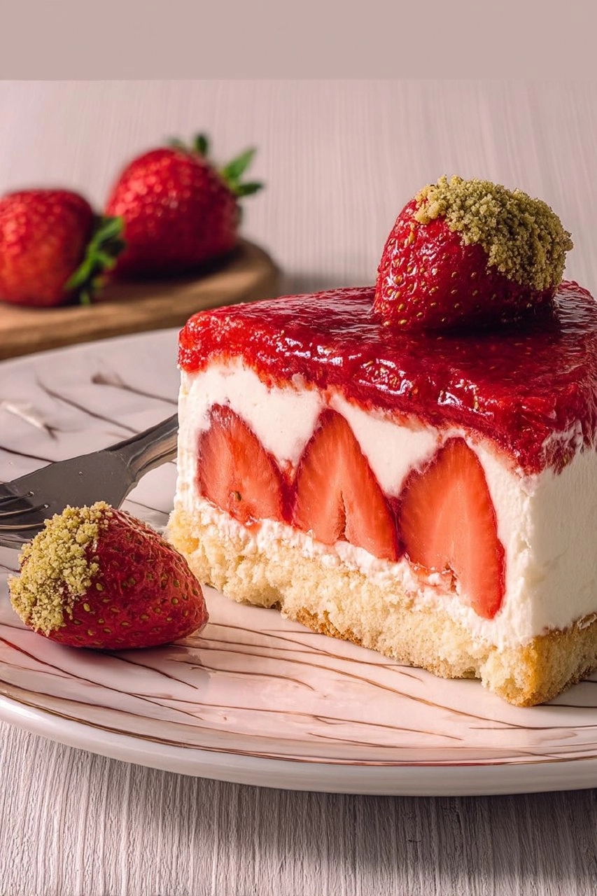 Sahnige Erdbeertorte mit Mascarpone