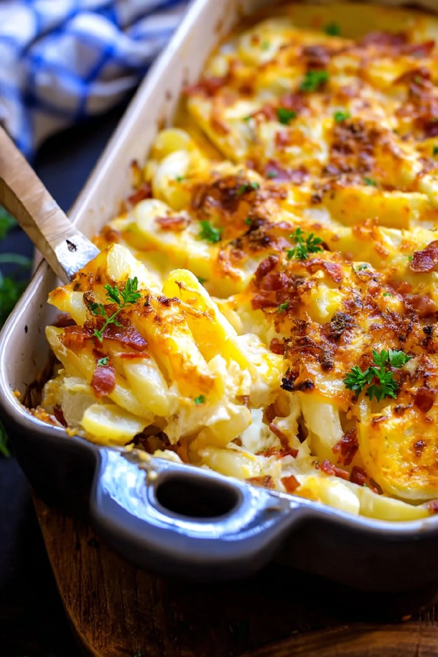 Spargelauflauf mit Schinken & Käse
