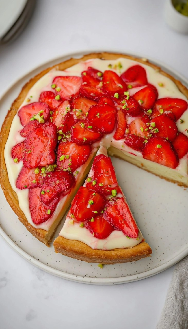 Erdbeertorte mit Vanillepudding